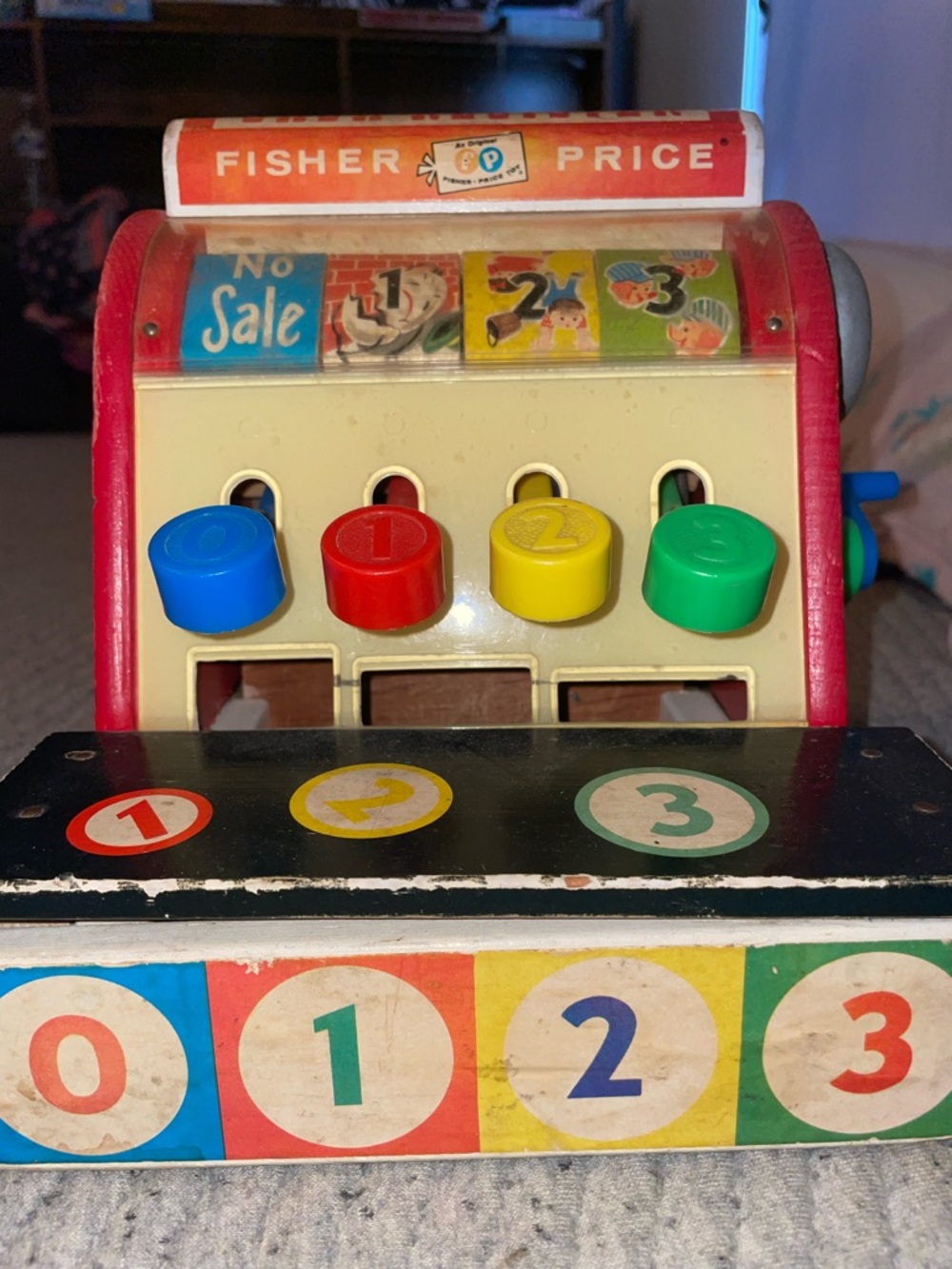 Fisher-Price vintage wooden register